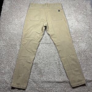 Origin USA Mens Tapered Workwear Pants Khaki Tan Size 34x32 Made in America USA